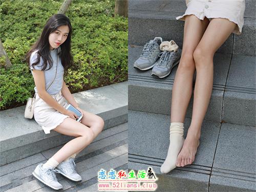 [物恋传媒] No.050 待我长发及腰,只为你的微笑,灰色NB配浅黄棉袜（带视频）【145P+1V/1.55G】