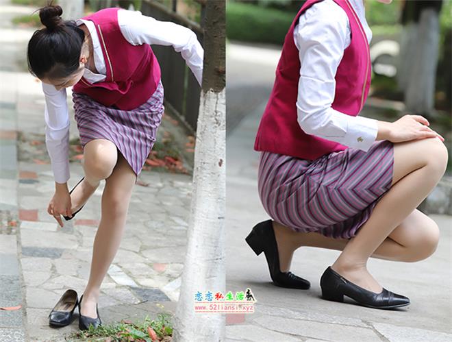 大西瓜爱牙膏-2019 04月活动模特2 服务员室外制服丝摄【282P/1.81G】