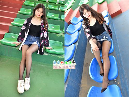 大生模拍-特辑-操场牛仔裙黑丝【25P/337M】