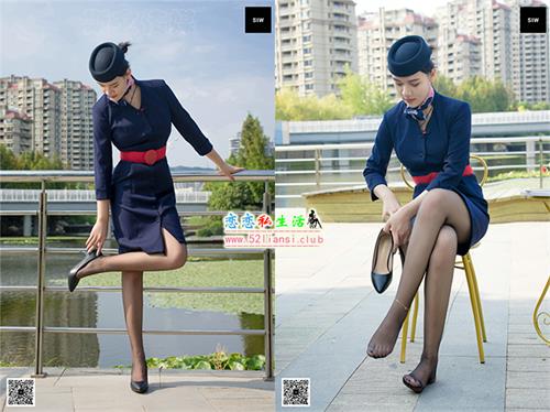 [SIW斯文传媒]19 东航工装制服帽子丝巾套裙四件套 – 思琪【66P/57M】