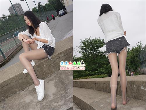 妖精视觉166-甜甜  小白鞋，薄丝袜【48P/51M】