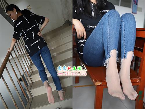 大西瓜爱牙膏-2019 09X活动模特4 楼梯牛仔裤短丝【196P/392M】