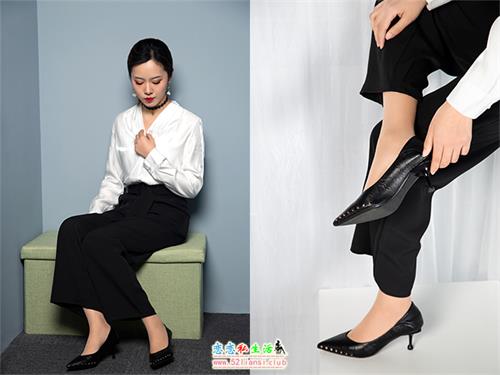[奈丝]033-阔腿裤小皮鞋，今日OL通勤-晨静（无水印）【30P/216M】