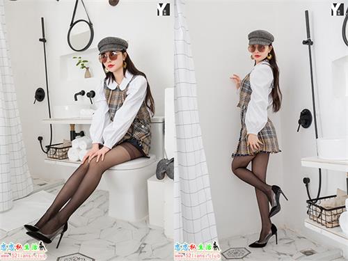 [IESS异思趣向] 丝享家725：喵姐《玩味格子套装》【87P/28M】