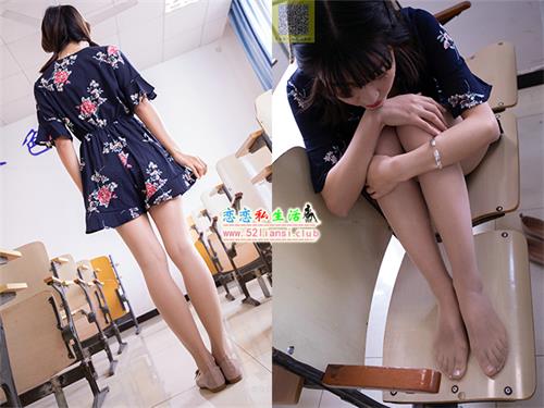 [山茶摄影ISS]105-小雪教室碎花裙【86P/54M】