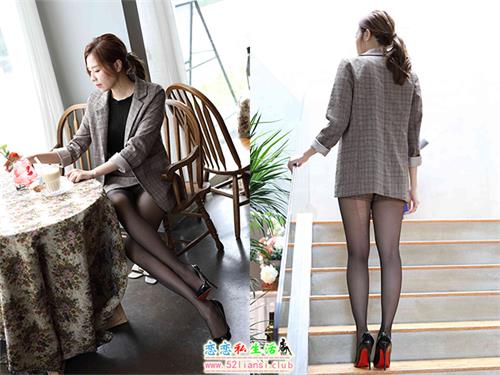 [魔镜街拍] 002 黑丝毛呢格子裙【260P/290M】