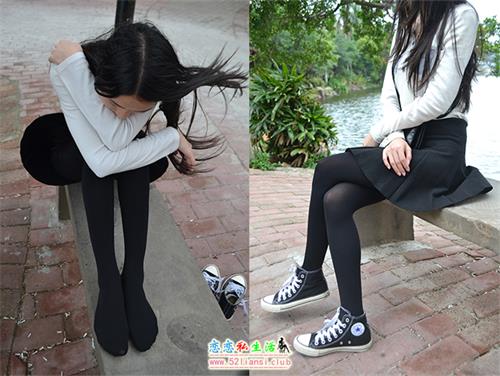 大西瓜爱牙膏-S014 湖边黑丝百褶裙【109P/495M】