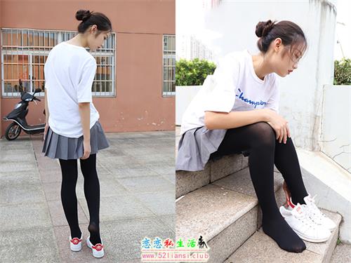 大西瓜爱牙膏-S064 百褶裙厚黑小白鞋【323P/1.05G】