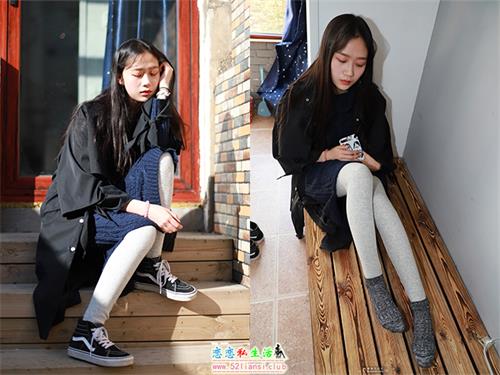 [MZSOCK]爱美足026 落落Vans 灰色打底裤【66P/22M】