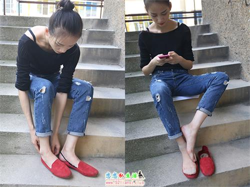 大西瓜爱牙膏-S066 牛仔短袜短丝合集【278P/693M】