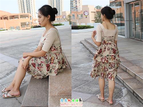 大西瓜爱牙膏-S065 裸足碎花裙【75P/308M】