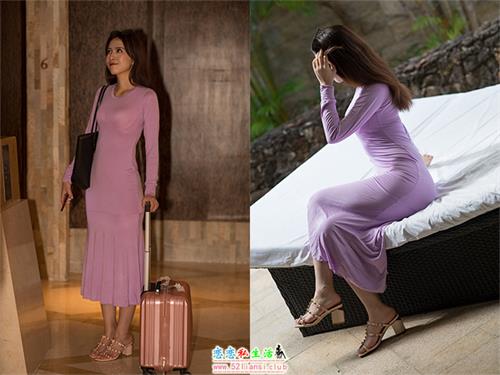 [魔镜街拍] 038 紫色紧身连衣裙【460P/1.1G】