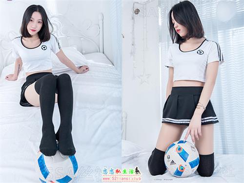 [SSA丝社] 086 大大的足球宝贝肉丝黑袜玩球【99P/75M】