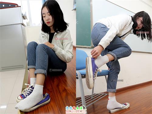 [MZSOCK]爱美足046 沫沫 教室紫色帆布鞋【133P/37M】