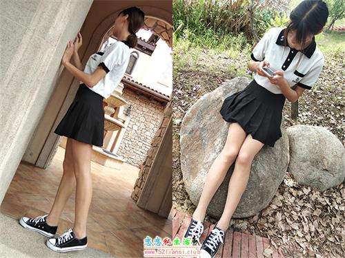 [街拍丝足]017-肉丝低帮黑色帆布鞋【30P/130M】