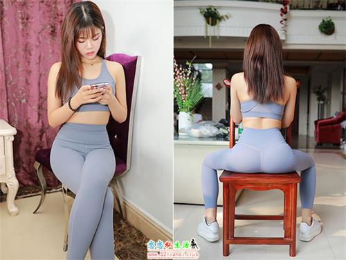 [魔镜街拍] 053-灰蓝瑜伽裤小姐姐【523P/938M】