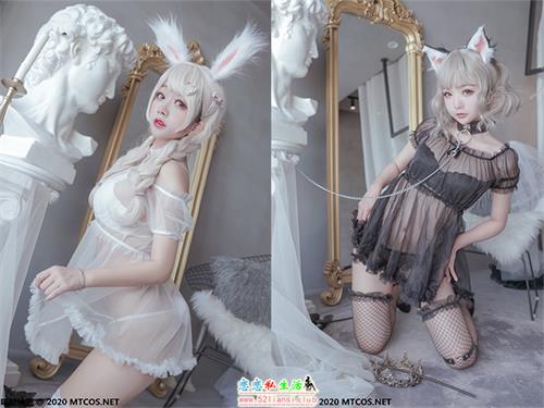 [喵糖映画] 赏美 VOL.200 黑猫与白兔【25P/435M】