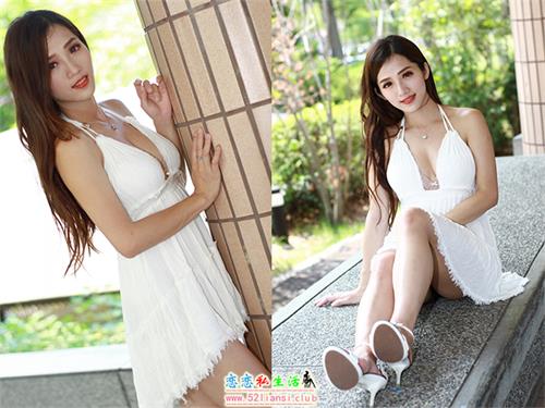 [街拍丝足]039-台湾腿模 Go Go 白色小礼服 高跟美腿外拍【118P/158M】