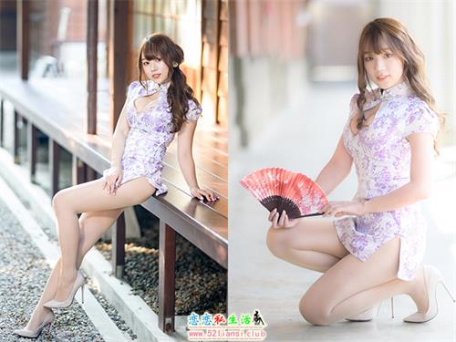 [街拍丝足]040-台湾腿模 Listening 旗袍丝袜高跟美腿外拍【87P/103M】