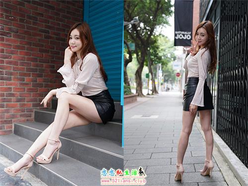 [街拍丝足]077-台湾腿模 苏小立 皮短裙 高跟美腿外拍【120P/154M】