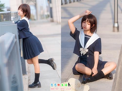 [喵糖映画] 裙美 JKL.024 深蓝JK制服【40P/598M】