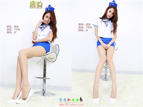 [唐韵] P0076 楚楚 肉丝白高跟【11P】