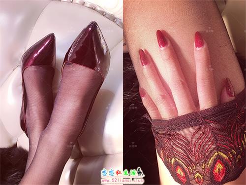 [丝月神] 07-红色孔雀翎酒红高跟【66P/90M】