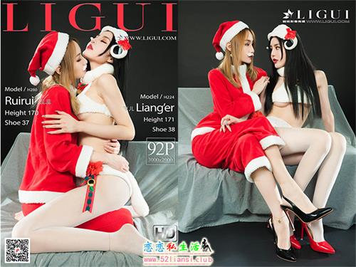 [Ligui丽柜] 2020.12.23 蕊蕊&凉儿《双生花-圣诞激情》【93P/129M】