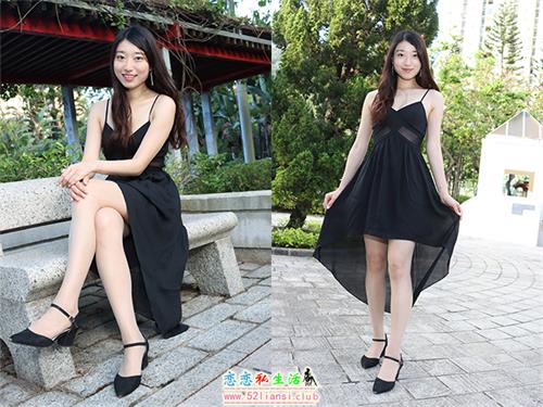 [街拍丝足]106长腿美模 吴小葵 公园黑色长裙【61P/110M】