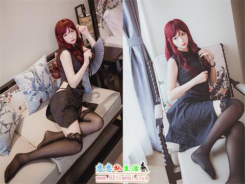 [喵糖映画] 赏美 VOL.385 黑色旗袍【20P/190M】