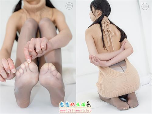 [森萝财团]-有料034 吸吸 露背毛衣+油亮咖啡丝“绫”【72P/745M】