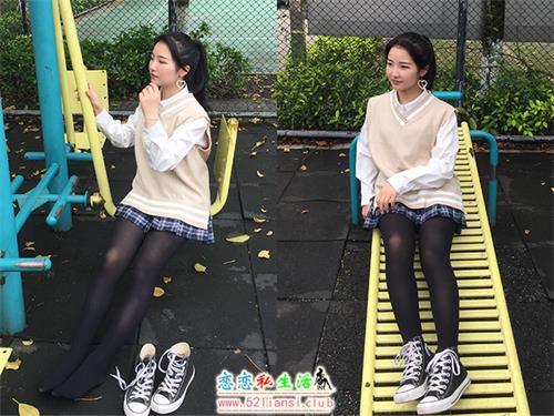 [最爱帆布鞋]002-学妹校园操场黑丝帆布鞋【62P/205M】