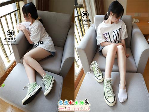 [誉铭传媒] 313期-学妹牛仔热裤帆布鞋棉袜【75P/567M】