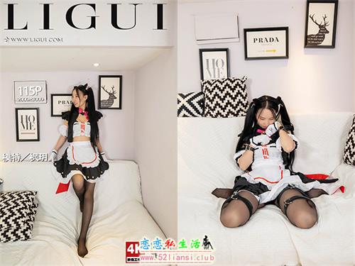 [Ligui丽柜] 2021.09.22《猫娘乐园-巧克力-皮带捆绑-环形口枷》枫玥【116P/113M】