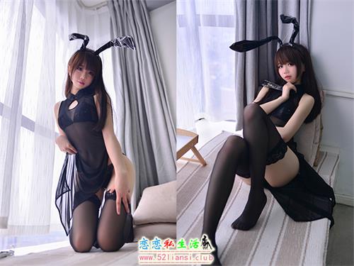 [雪琪SAMA]NO.033 黑透旗袍兔耳【35P/308M】